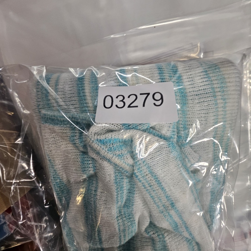 J.Jill Sweater Womens M Striped Open Knit Tassel V Neck Pockets Linen Swim Cover - Picture 12 of 12